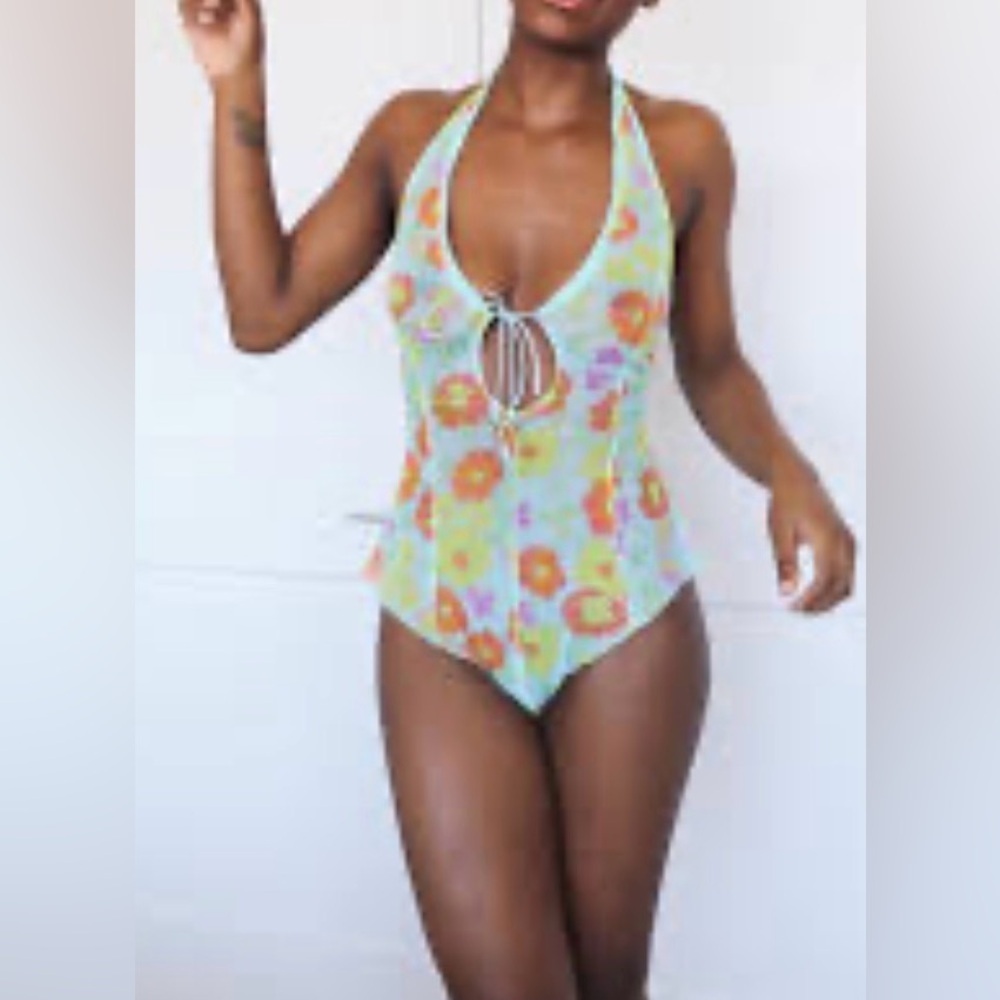 Savage X Fenty Free Spirit floral mesh teddy sz XL Extra large